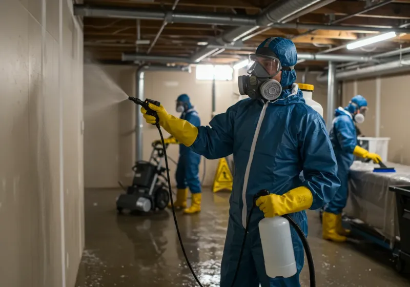 Basement Sanitization and Antimicrobial Treatment process in San Juan Bautista, CA