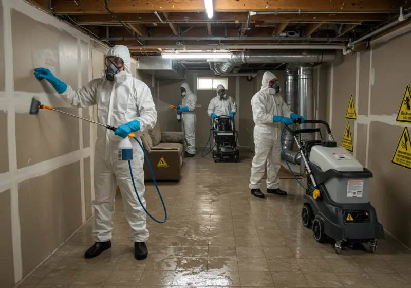 Basement Moisture Removal and Structural Drying process in San Juan Bautista, CA